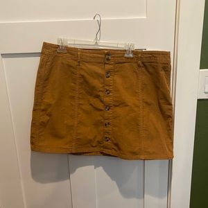 Corduroy Button-Up Skirt
